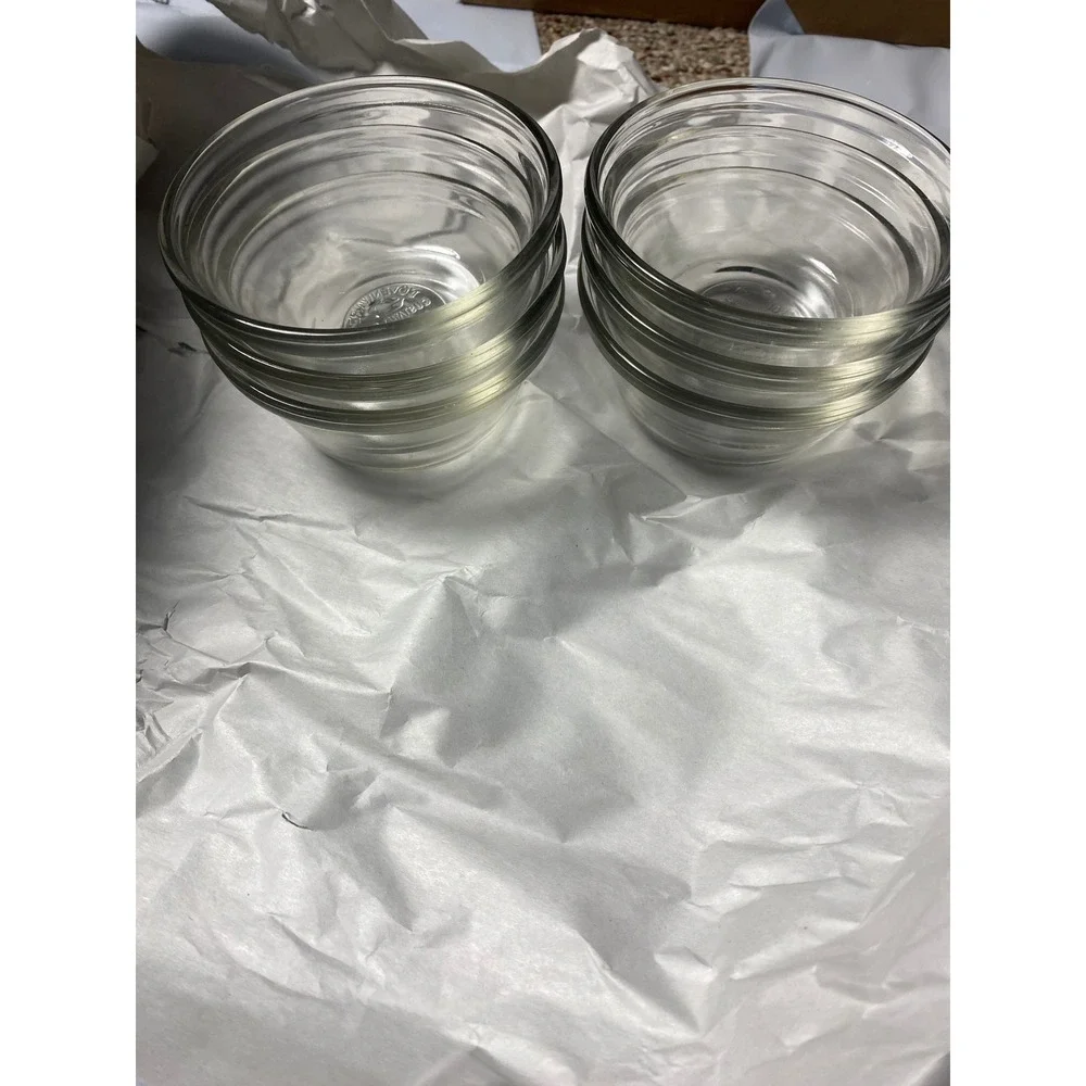 Vintage Pyrex 461 Clear Glass Custard Cups Ramekins 6 oz Set of 6 USA